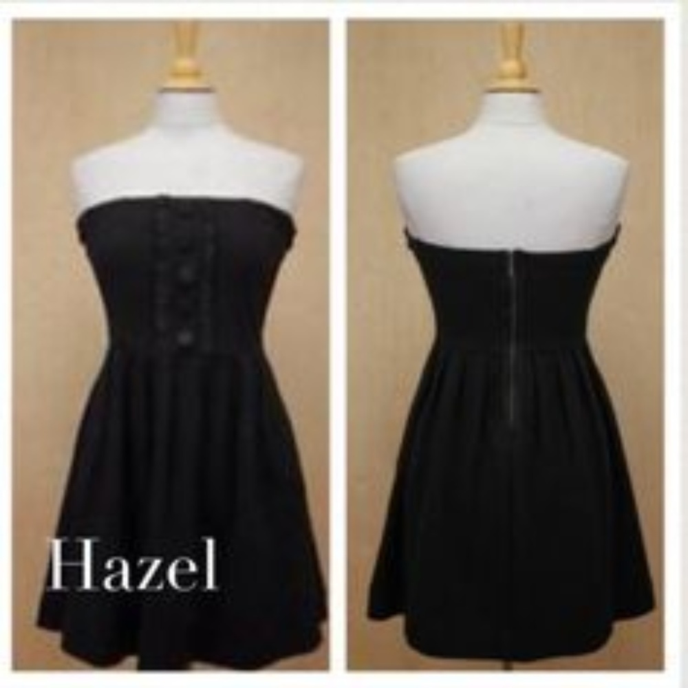 Strapless Little black dress. LBD Hazel Size Large